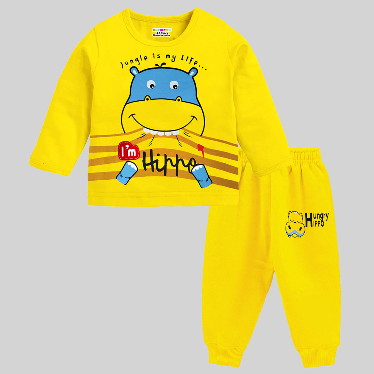 KUCHIPOO Baby Boys T-Shirts and Pyjamas Set