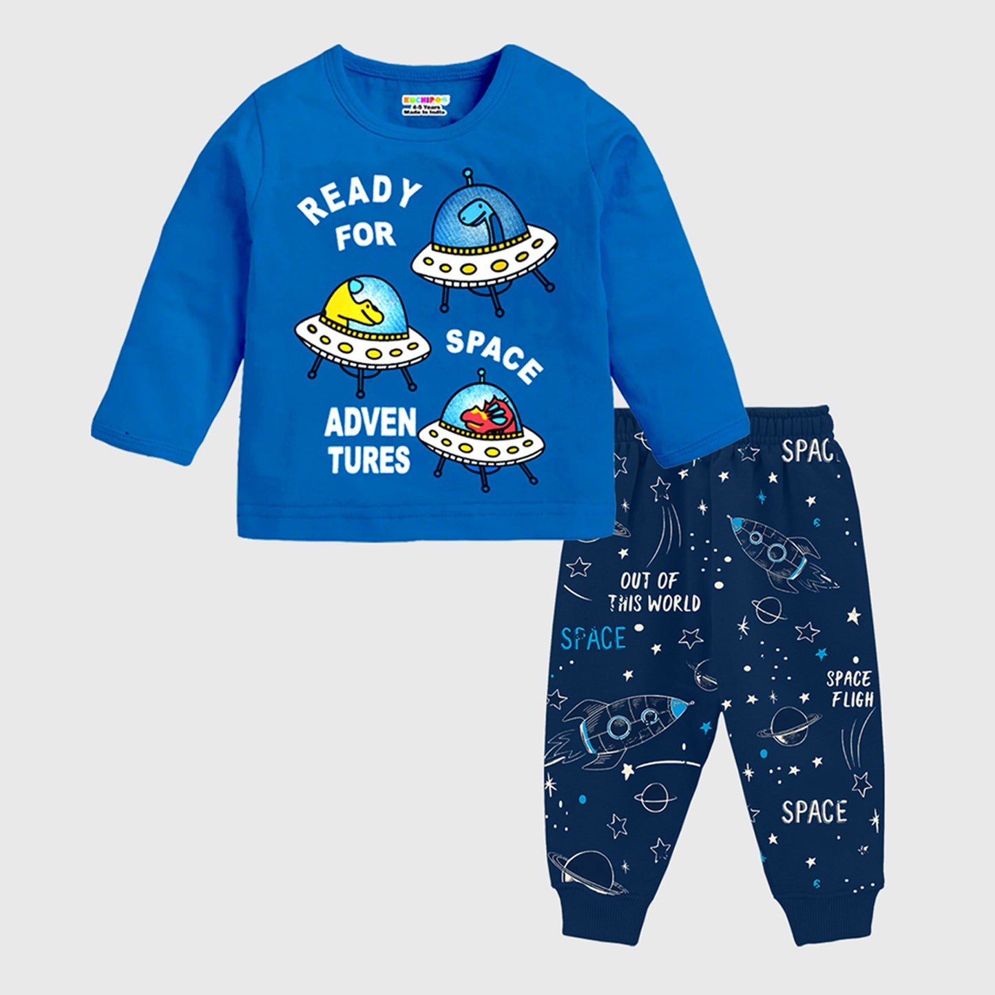 KUCHIPOO Baby Boys T-Shirts and Pyjamas Set