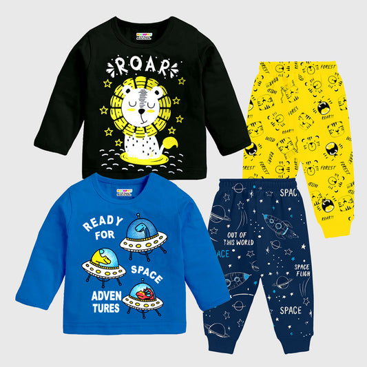 KUCHIPOO Baby Boys T-Shirts and Pyjamas Set