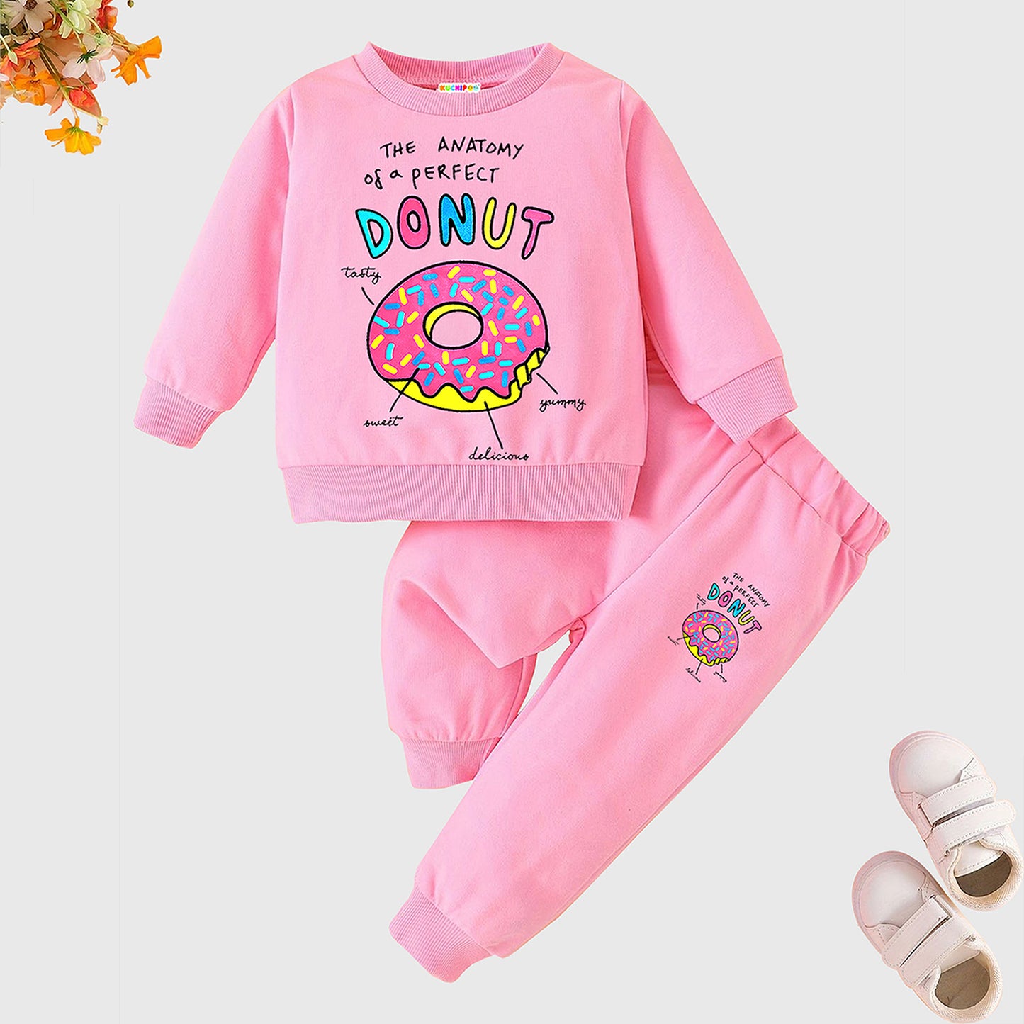 KUCHIPOO Baby Girls Sweatshirt Track Pants