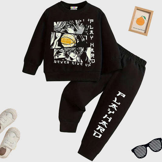 KUCHIPOO Boys Casual Sweatshirt Track Pants