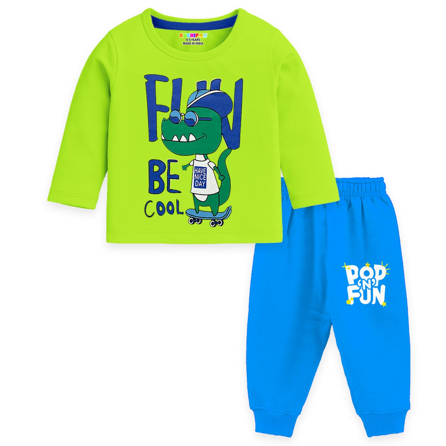 KUCHIPOO Baby Boys T-Shirts and Pyjamas Set