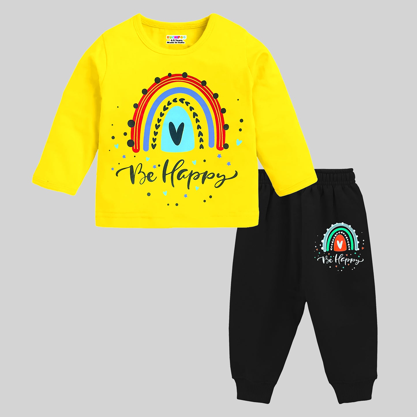 KUCHIPOO Baby GirlsT-Shirts and Pyjamas Set