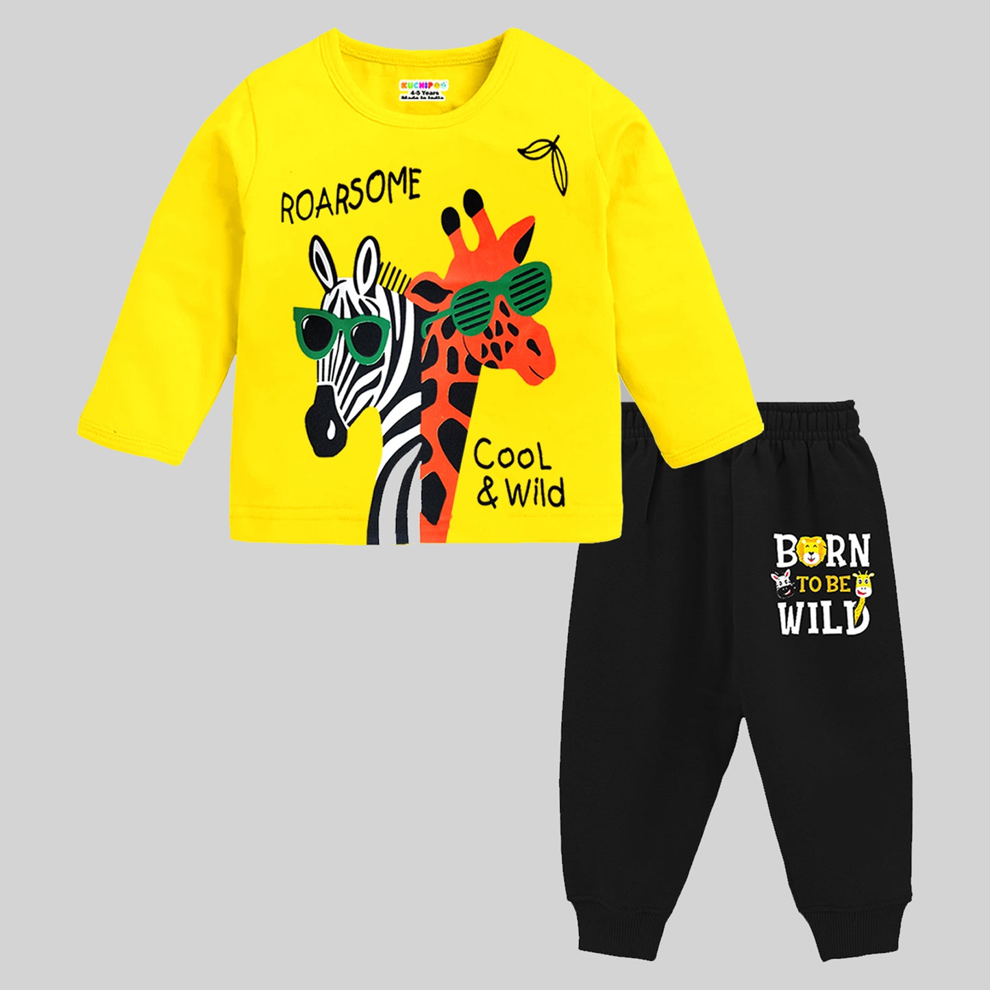 KUCHIPOO Baby Girls T-Shirts and Pyjamas Set