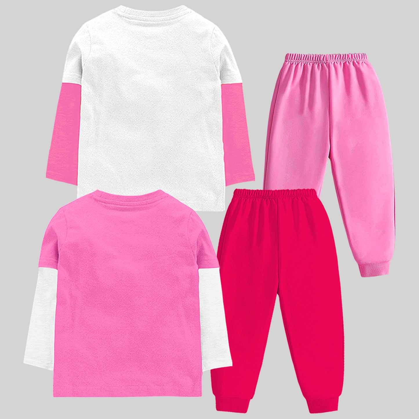 KUCHIPOO Baby Girls T-Shirts and Pyjamas Set