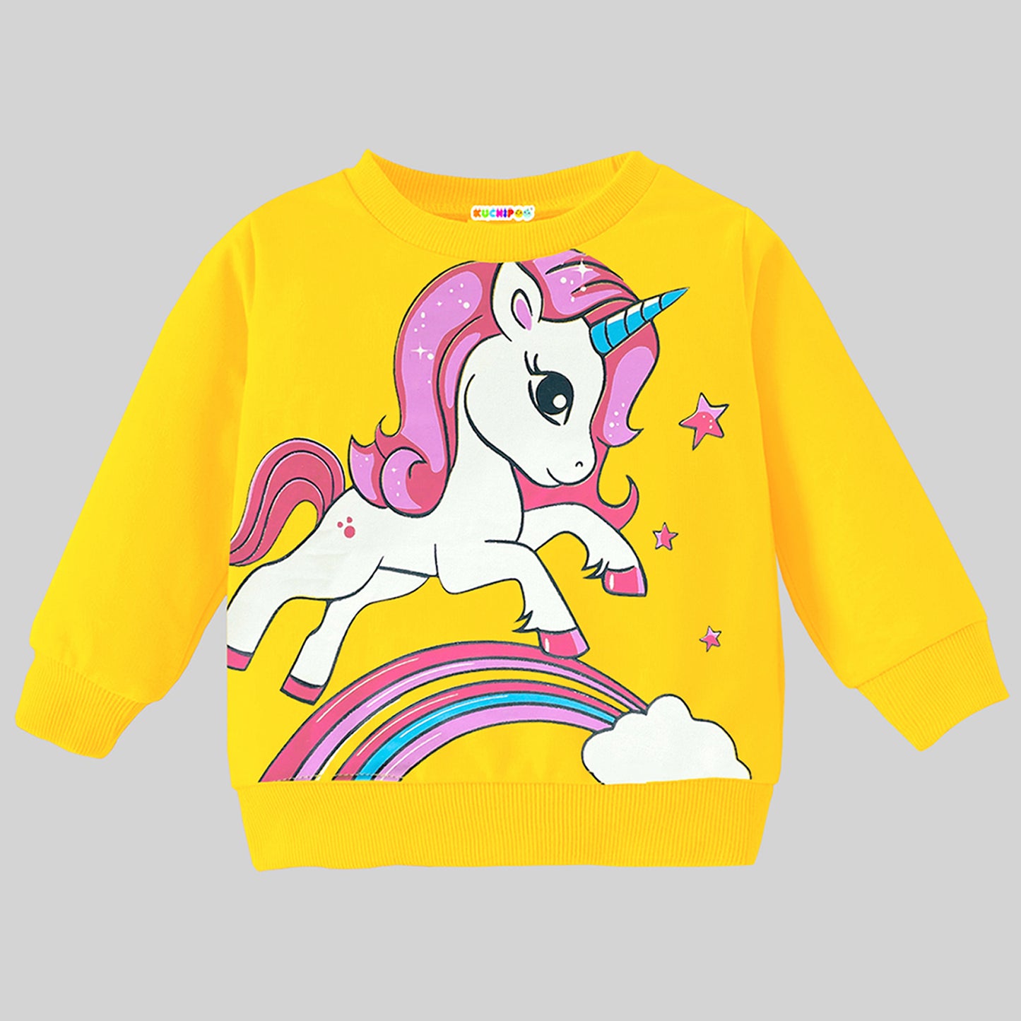 Kuchipoo Girls Winterwear Sweatshirt and Trackpant Set