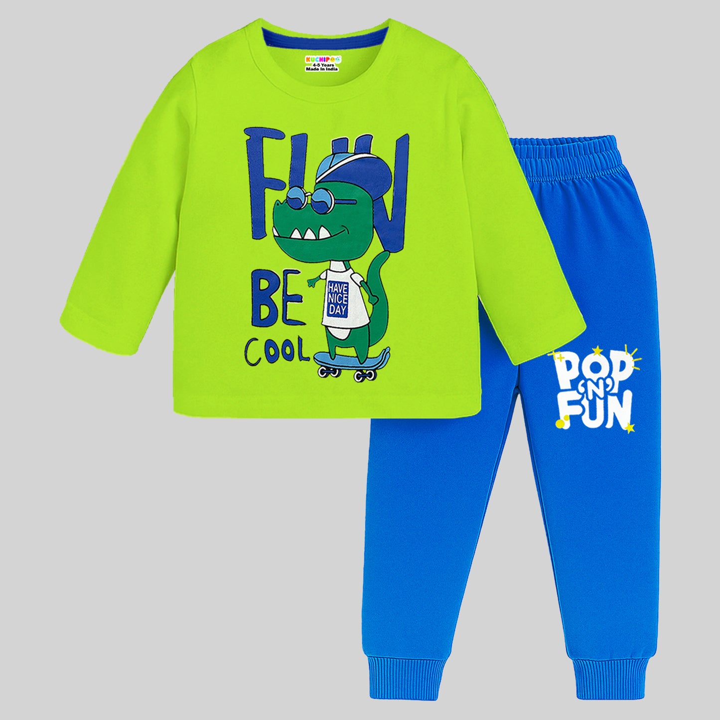 KUCHIPOO Baby Boys T-Shirts and Pyjamas Set