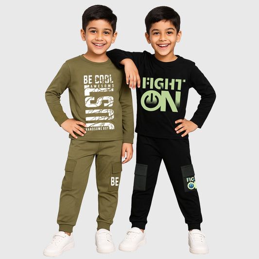KUCHIPOO Boys T-Shirts and Pyjamas Set