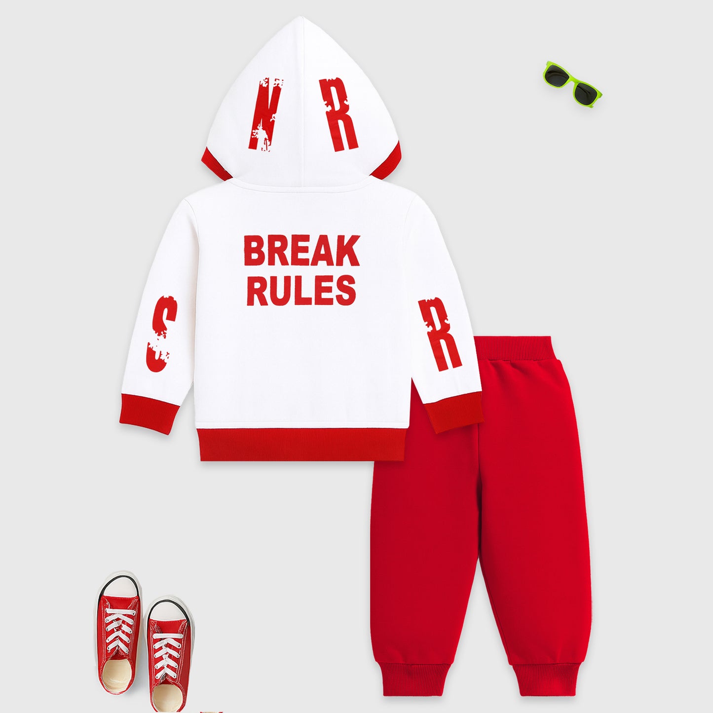 Kuchipoo 100% Cotton Boys Winterwear Hoodie and Trackpant Set