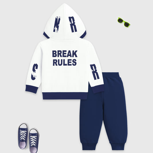 Kuchipoo 100% Cotton Boys Winterwear Hoodie and Trackpant Set