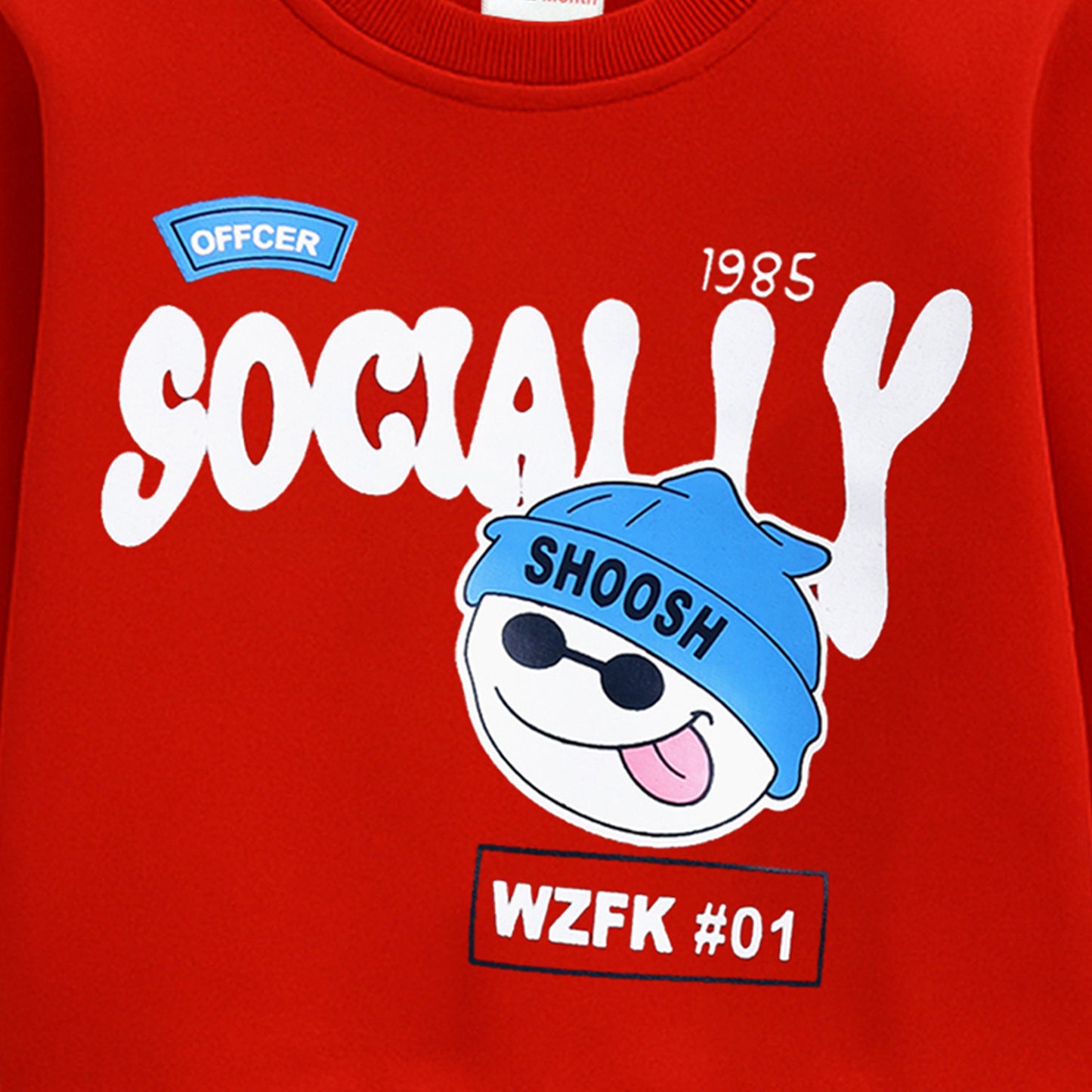 Kuchipoo 100% Cotton Boys Winterwear Sweatshirt and Trackpant Set