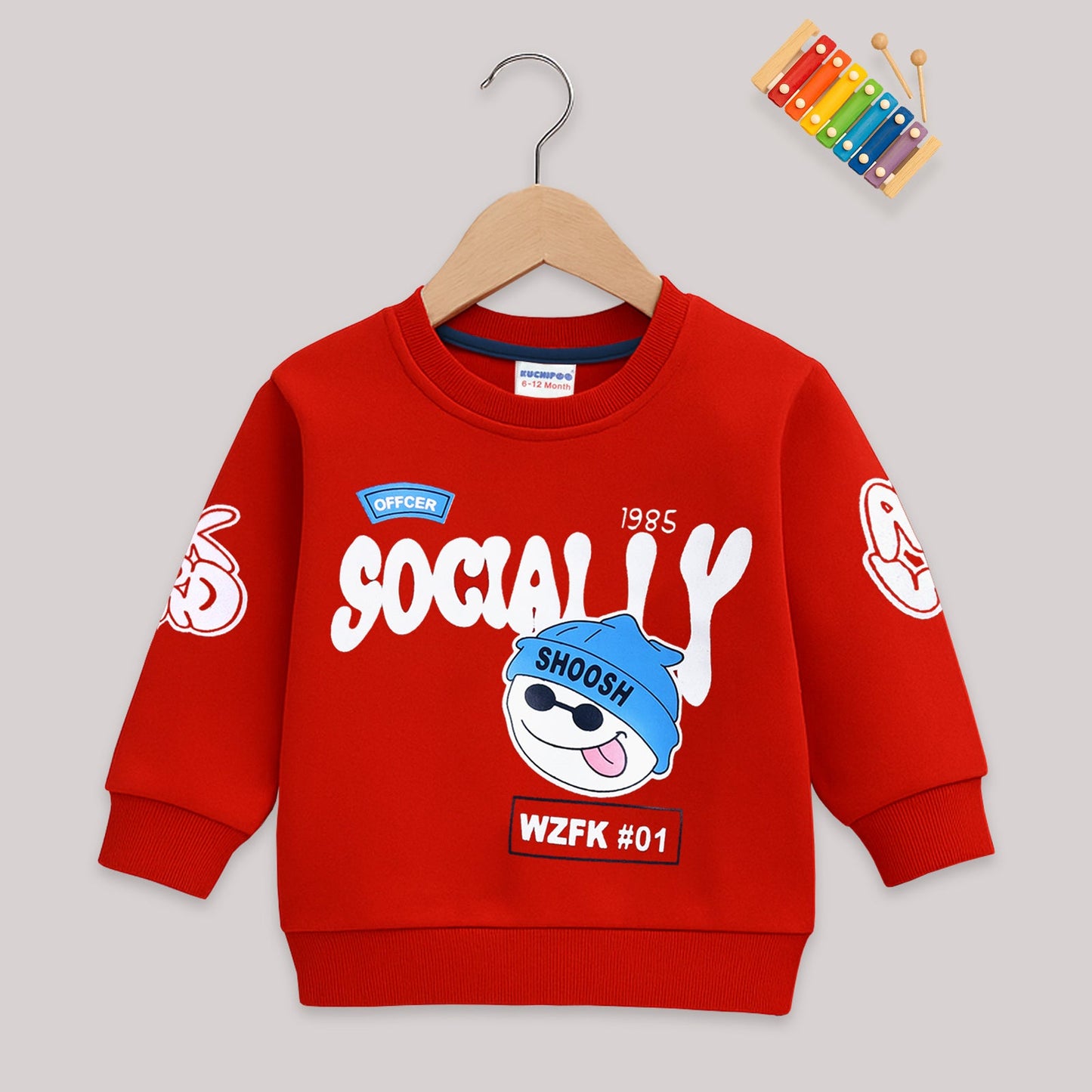 Kuchipoo 100% Cotton Boys Winterwear Top and bottom Set