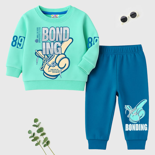 Kuchipoo 100% Cotton Boys Winterwear Top and bottom Set