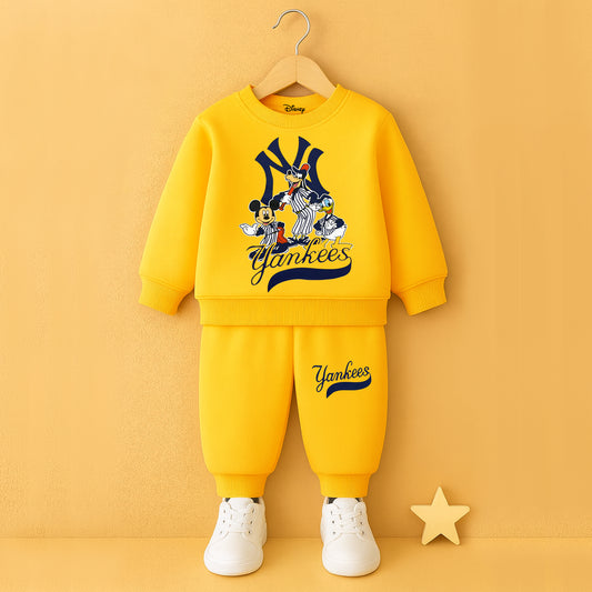 Kuchipoo © Disney Boys Sweatshirt and Jogger Set | Mickey Mouse Cartoon Printed Co-Ord Set