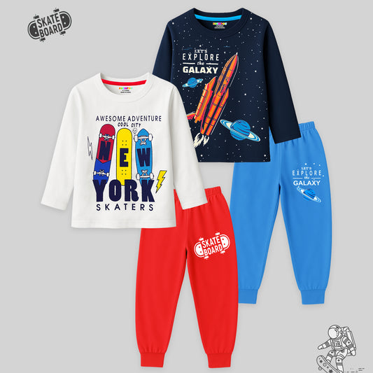 KUCHIPOO Boys T-Shirts and Pyjamas Set