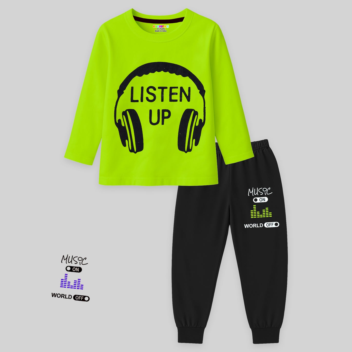 KUCHIPOO Boys T-Shirts and Pyjamas Set