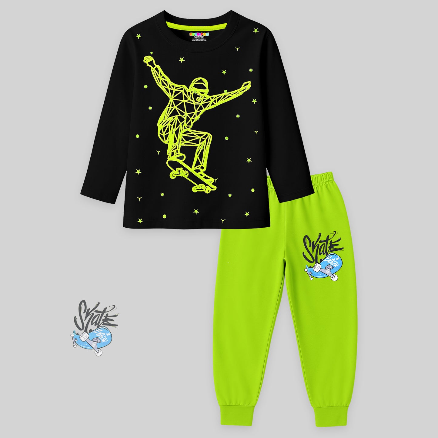 KUCHIPOO Boys T-Shirts and Pyjamas Set