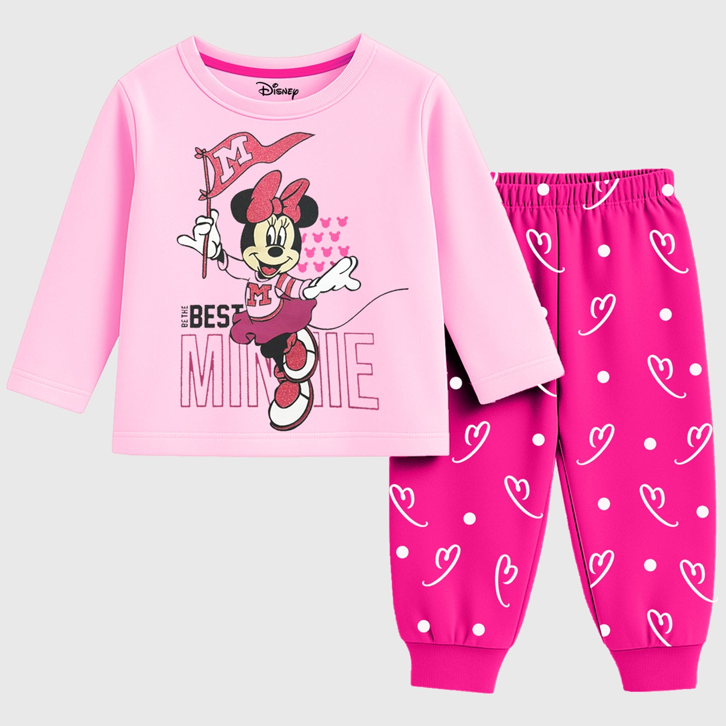 Kuchipoo © Disney Girls Regular Fit Cotton T-Shirts and Pyjamas Set
