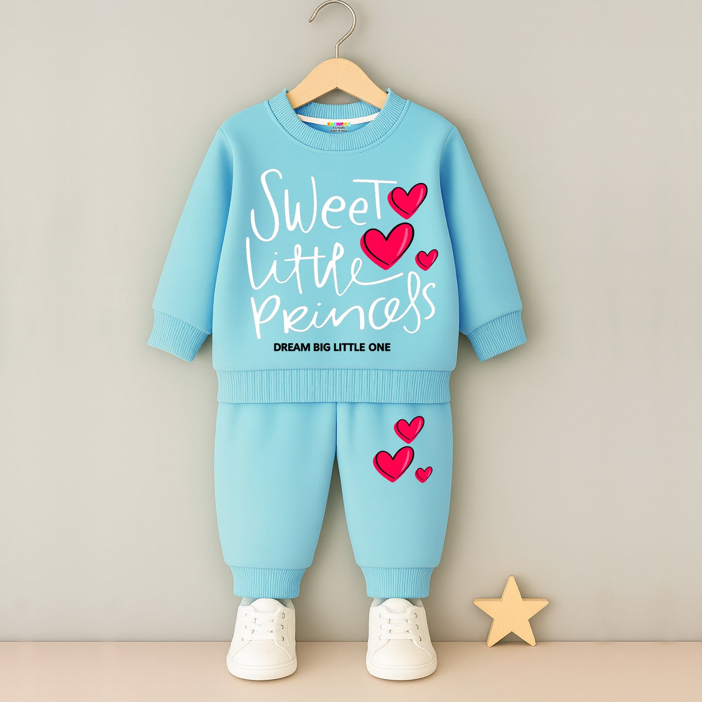 Kuchipoo Girls Winterwear Sweatshirt and Trackpant Set