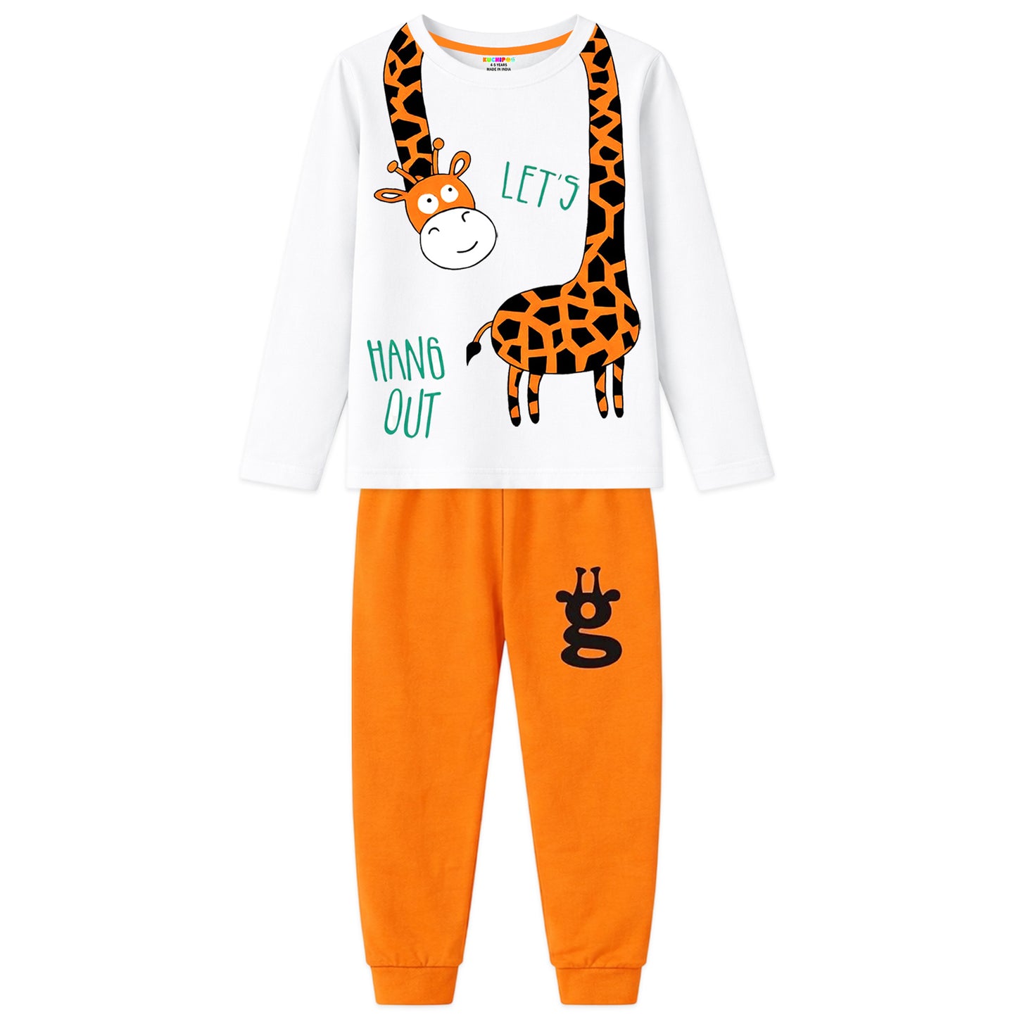 Kuchipoo Boys Regular Fit Cotton T-Shirts and Pyjamas Clothing Set-Pack of 3