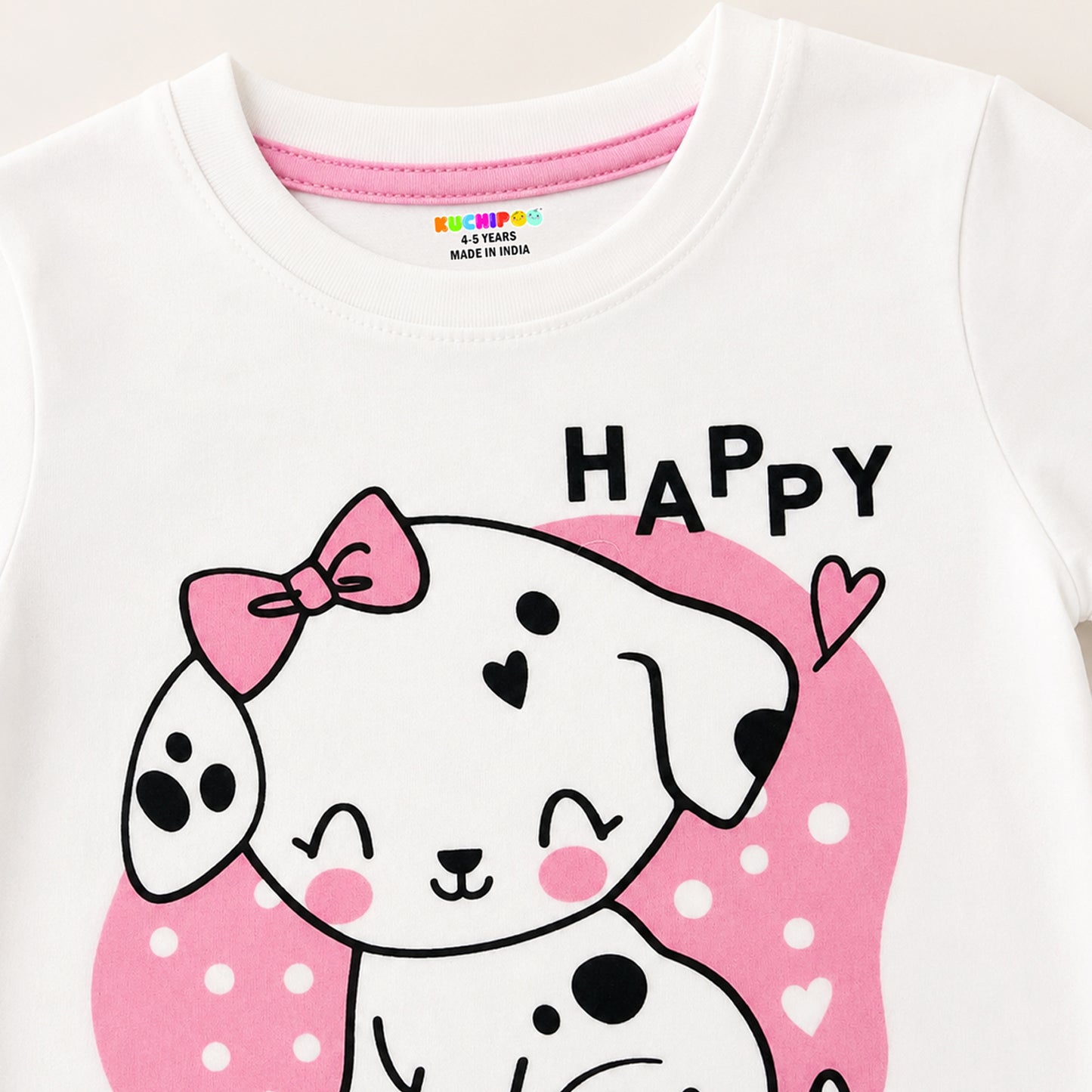 Kuchipoo Girls Cotton T-shirts & Pajamas Set | Full Sleeve Printed Top & Pajama | Soft & Breathable Sleepwear | Comfortable Elastic Waist | Pack of 3