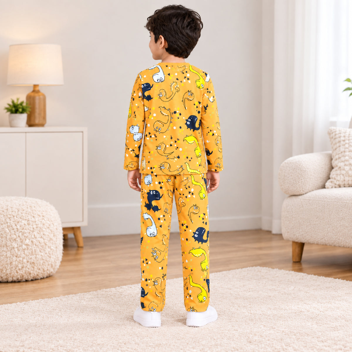Kuchipoo Boys and Girls Printed Full Sleeve T-Shirt & Pajama Set | Soft & Comfortable Kids Night Suit | Cozy Casual Wear for Light Winters