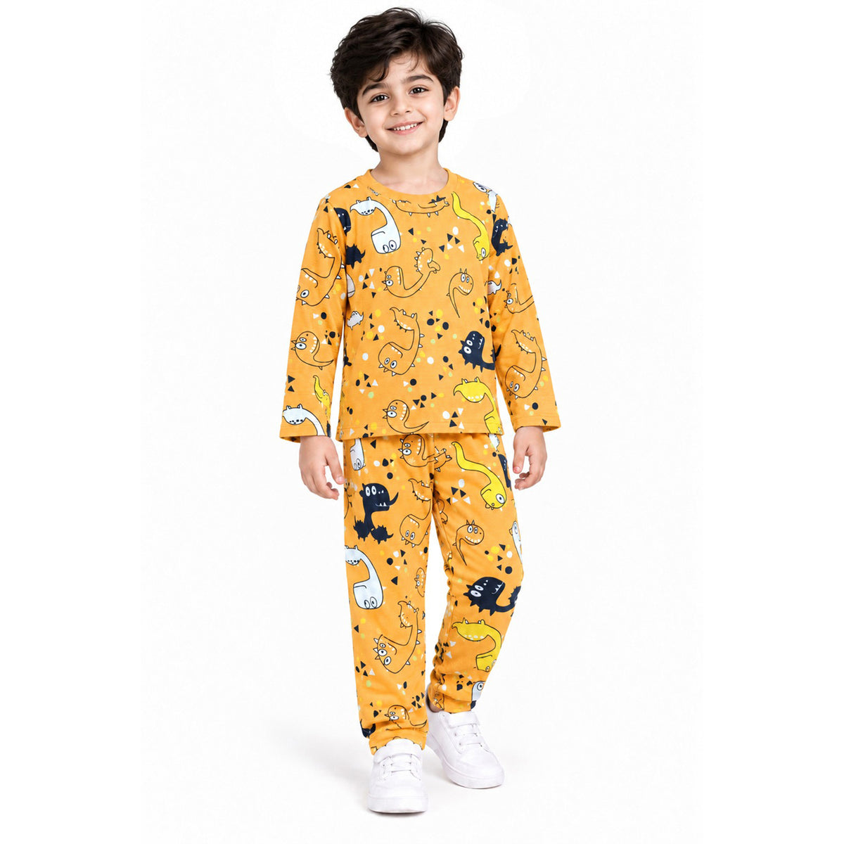 Kuchipoo Boys and Girls Printed Full Sleeve T-Shirt & Pajama Set | Soft & Comfortable Kids Night Suit | Cozy Casual Wear for Light Winters