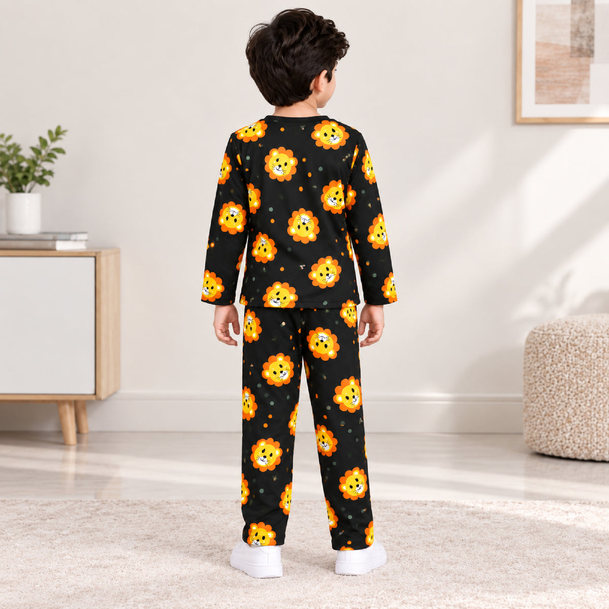 Kuchipoo Boys and Girls Printed Full Sleeve T-Shirt & Pajama Set | Soft & Comfortable Kids Night Suit | Cozy Casual Wear for Light Winters