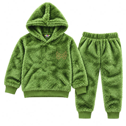 Kuchipoo Girls Fur Hooded Sweatshirt & Jogger Set | Soft Fluffy Fur Hoodie with Matching Pajama | Warm Full Sleeve Winter Tracksuit for Girls (Copy)