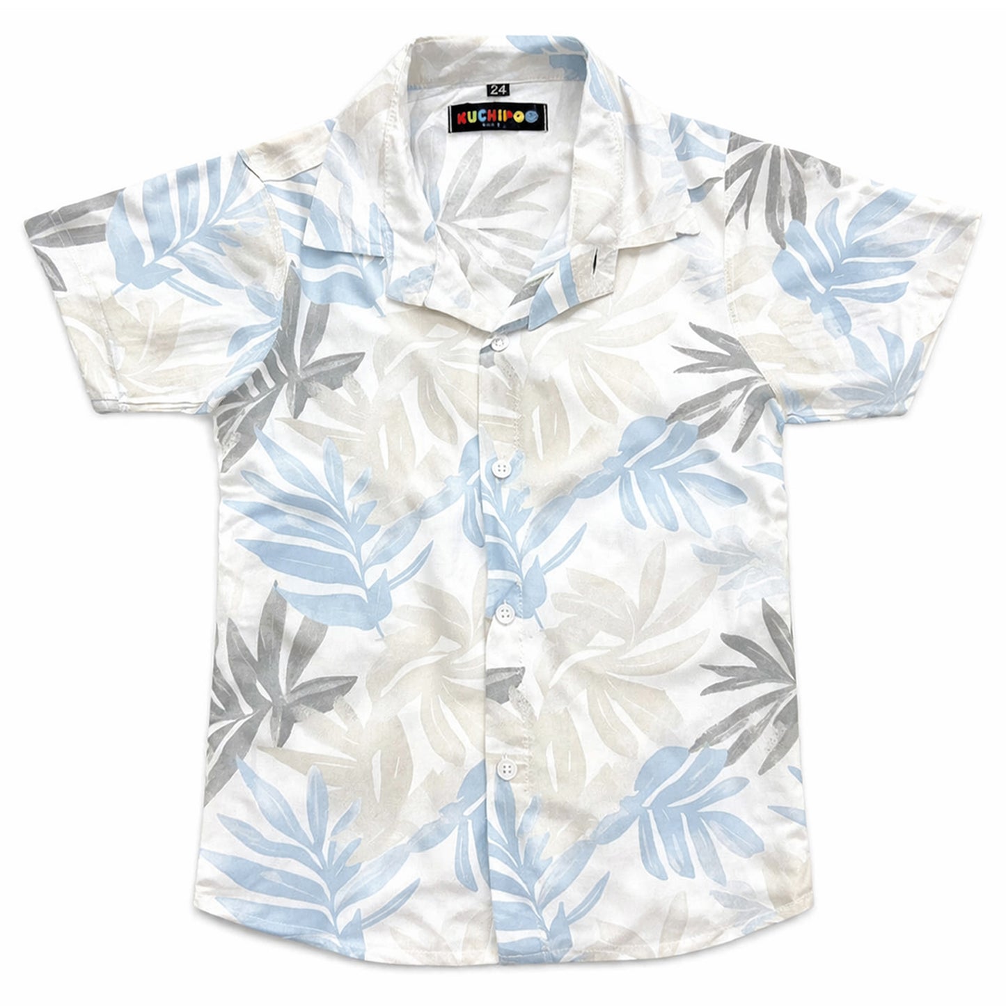 Kuchipoo Boys 100% Rayon Printed Collar Shirt | Half Sleeve Casual Shirt | Stylish Summer Wear for Boys