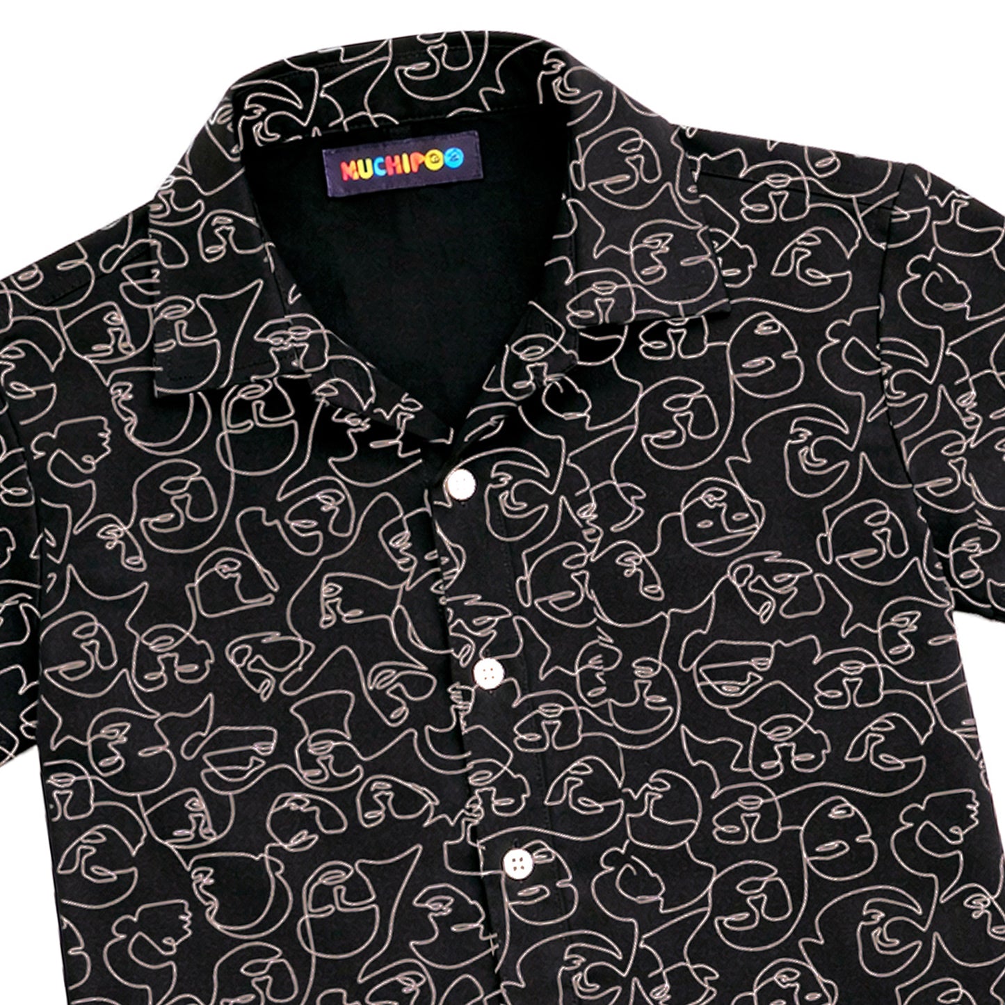 Kuchipoo Boys 100% Rayon Printed Collar Shirt | Half Sleeve Casual Shirt | Stylish Summer Wear for Boys