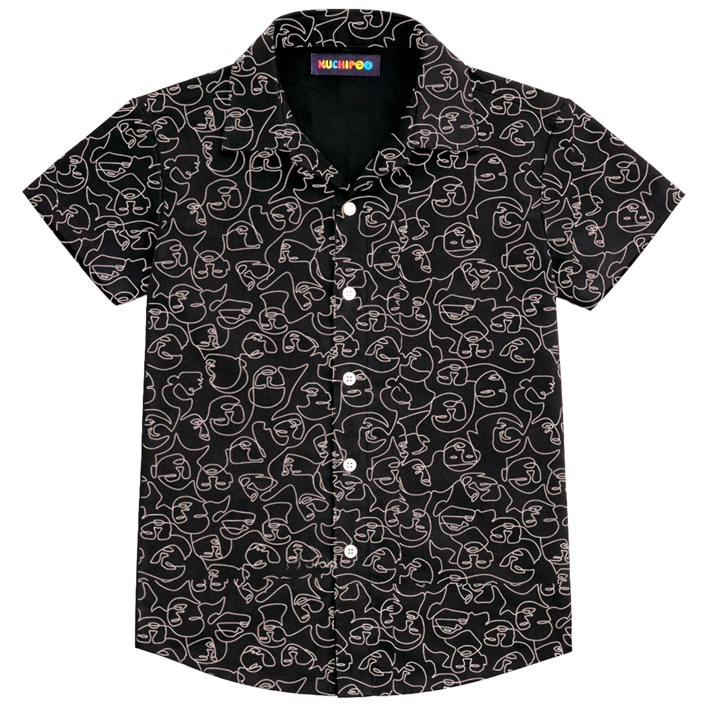 Kuchipoo Boys 100% Rayon Printed Collar Shirt | Half Sleeve Casual Shirt | Stylish Summer Wear for Boys