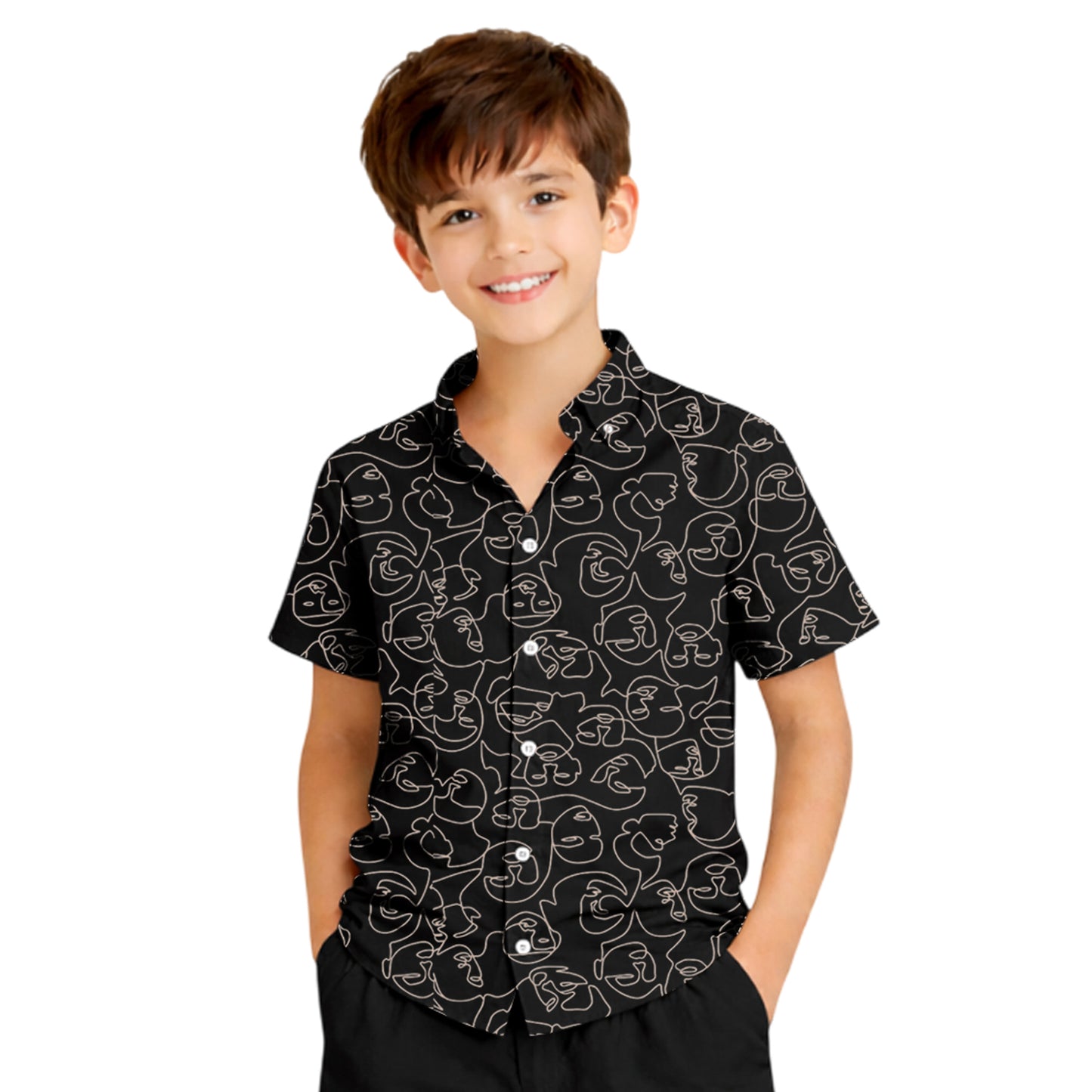 Kuchipoo Boys 100% Rayon Printed Collar Shirt | Half Sleeve Casual Shirt | Stylish Summer Wear for Boys