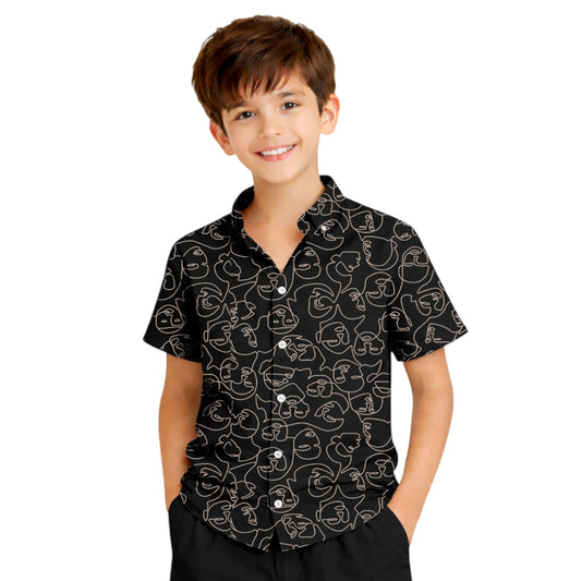 Kuchipoo Boys 100% Rayon Printed Collar Shirt | Half Sleeve Casual Shirt | Stylish Summer Wear for Boys