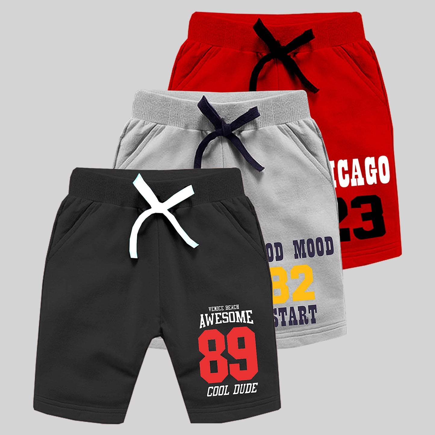 Kuchipoo Boys Regular Fit Cotton Shorts