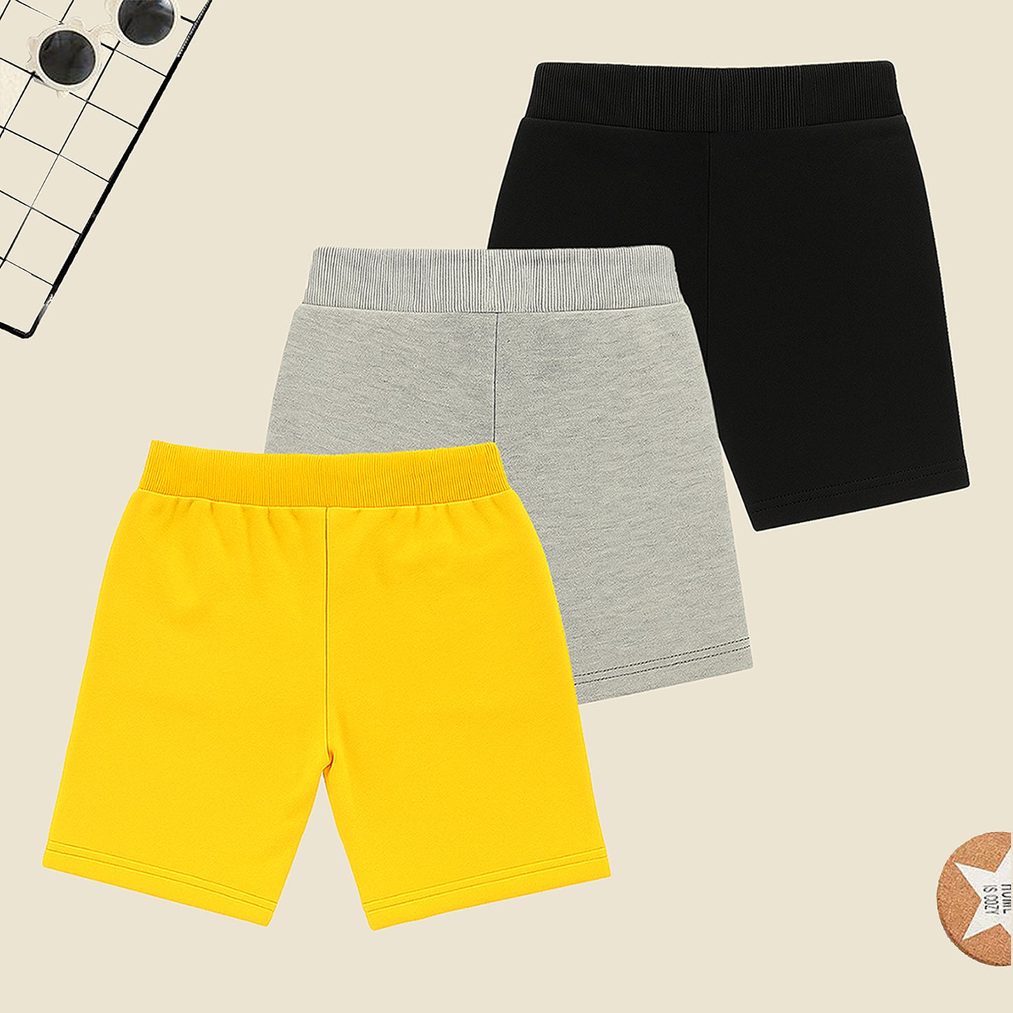 Kuchipoo Boys Regular Fit Cotton Shorts