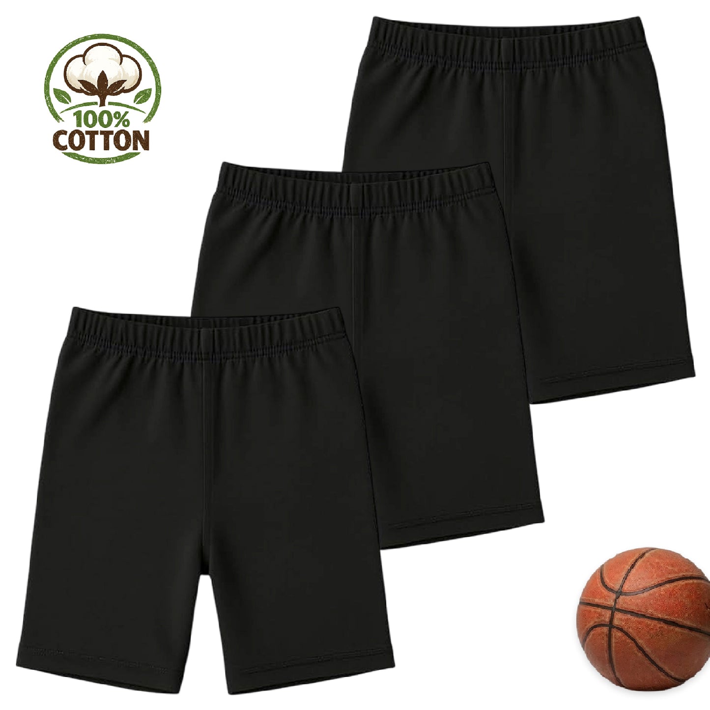 Kuchipoo Girls 100% Cotton Cycling Shorts