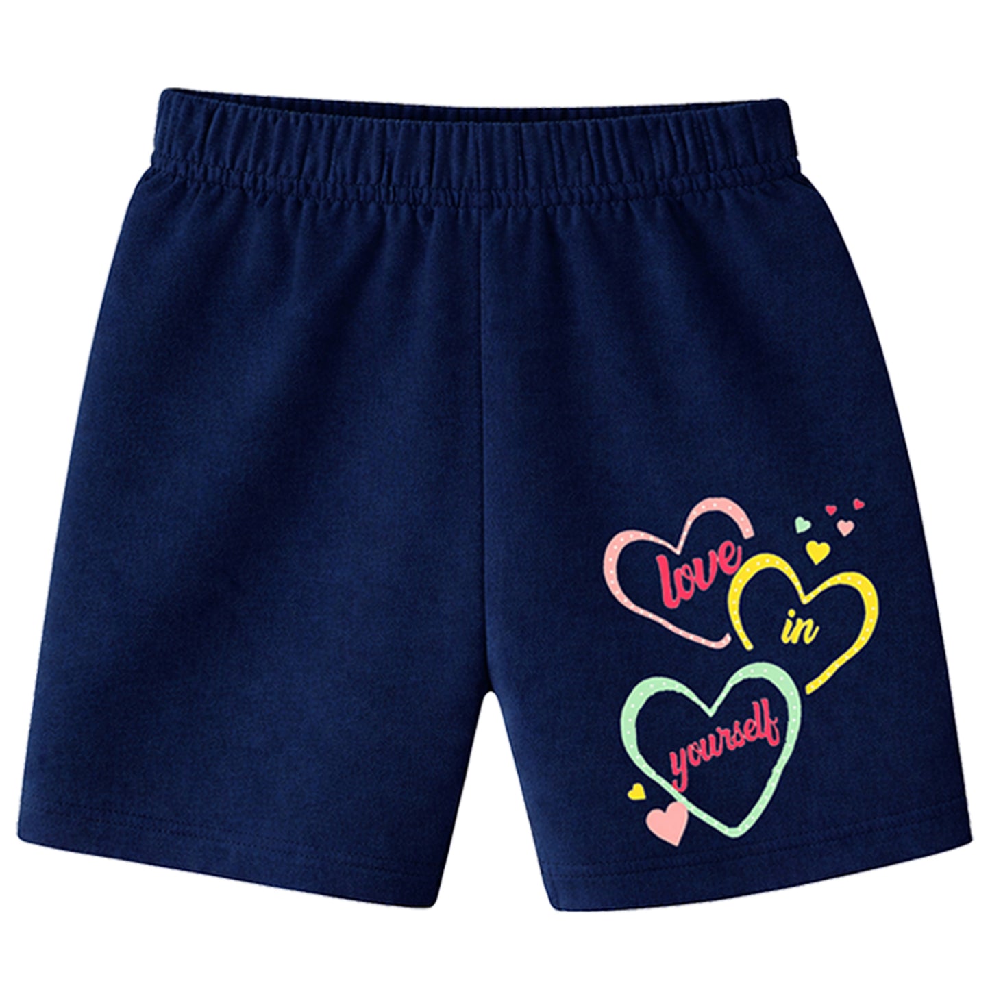 Kuchipoo Girls Cotton Printed Shorts | Elastic Waist | Summer Wear Shorts for Girls | Pack of 5
