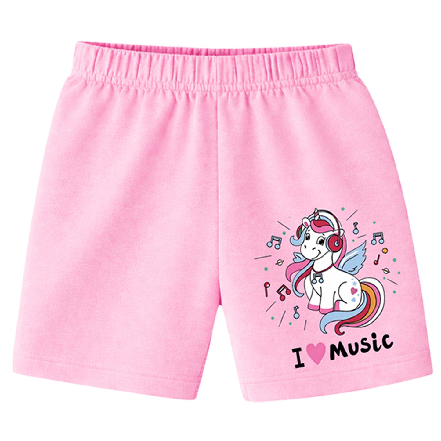 Kuchipoo Girls Cotton Printed Shorts | Elastic Waist | Summer Wear Shorts for Girls | Pack of 5
