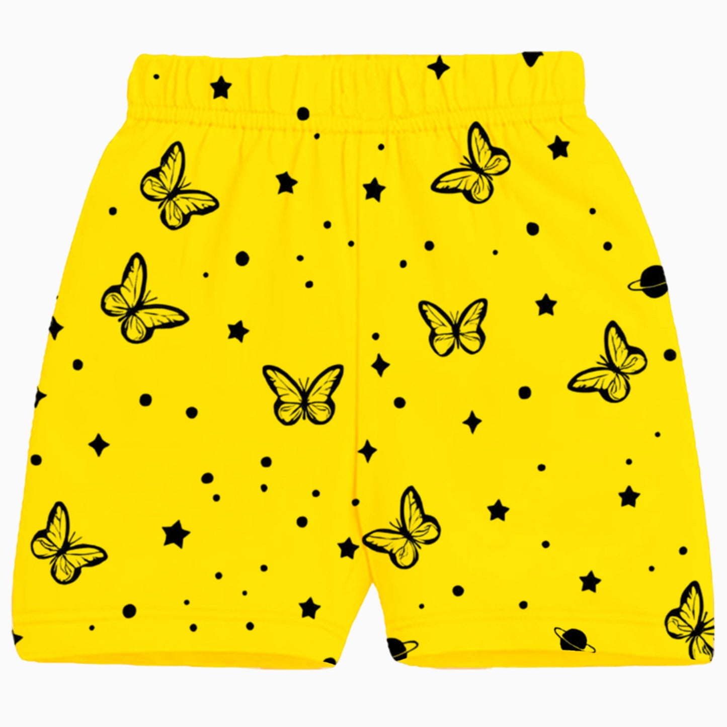 Kuchipoo Girls Cotton Printed Shorts | Elastic Waist | Summer Wear Shorts for Girls | Pack of 5