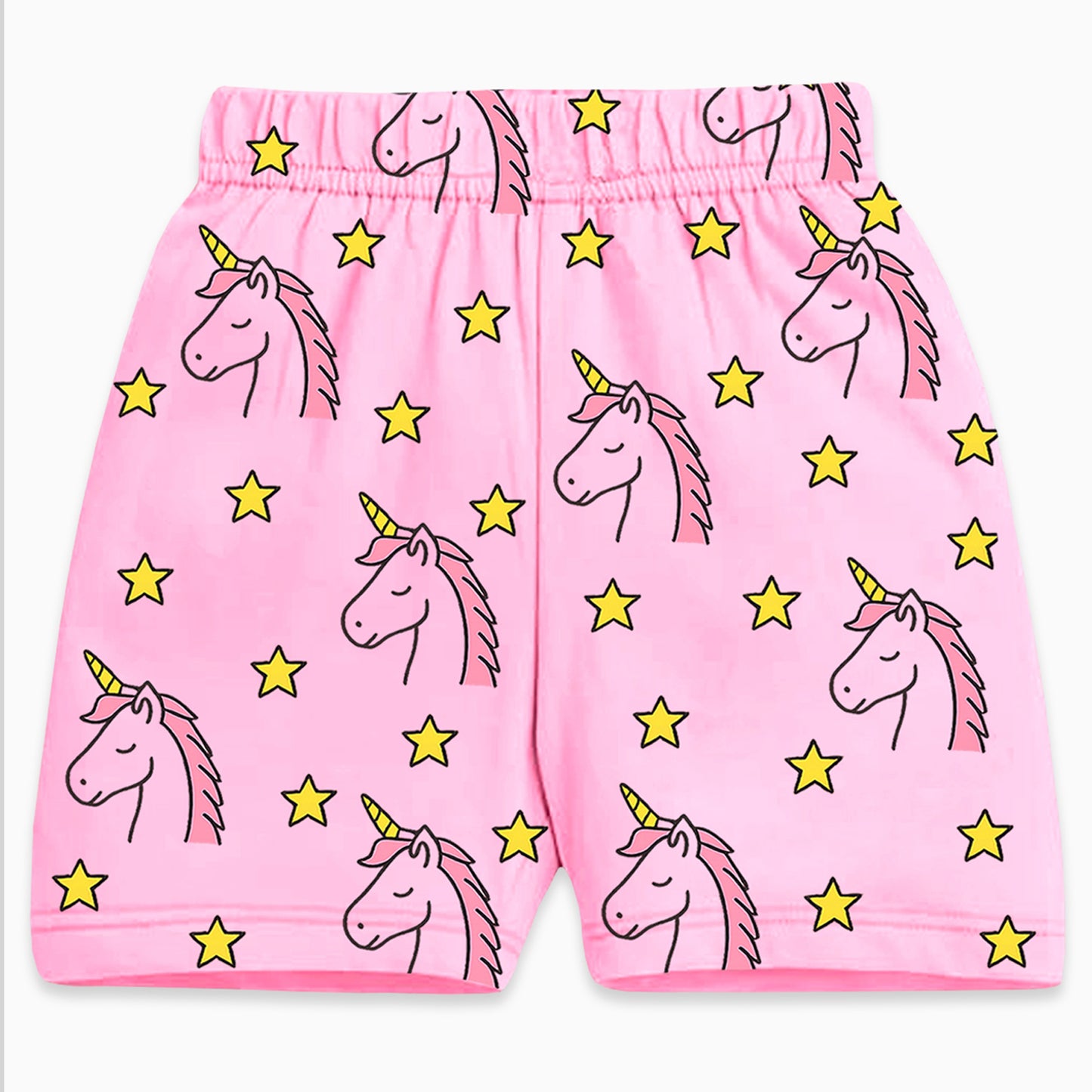 Kuchipoo Girls Cotton Printed Shorts | Elastic Waist | Summer Wear Shorts for Kids | Pack of 5