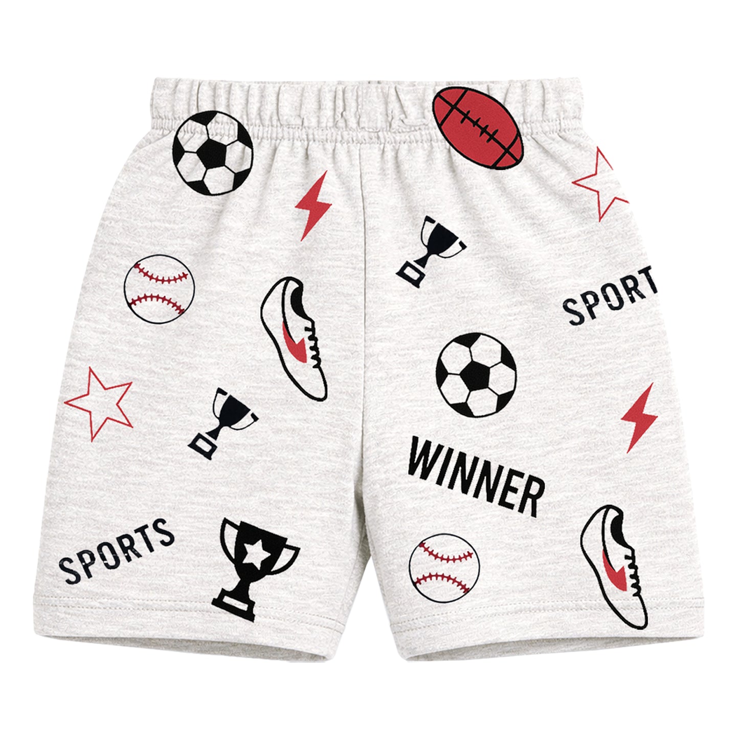 Kuchipoo Boys Cotton Printed Shorts | Elastic Waist | Summer Wear Shorts for Kids - Pack of 5