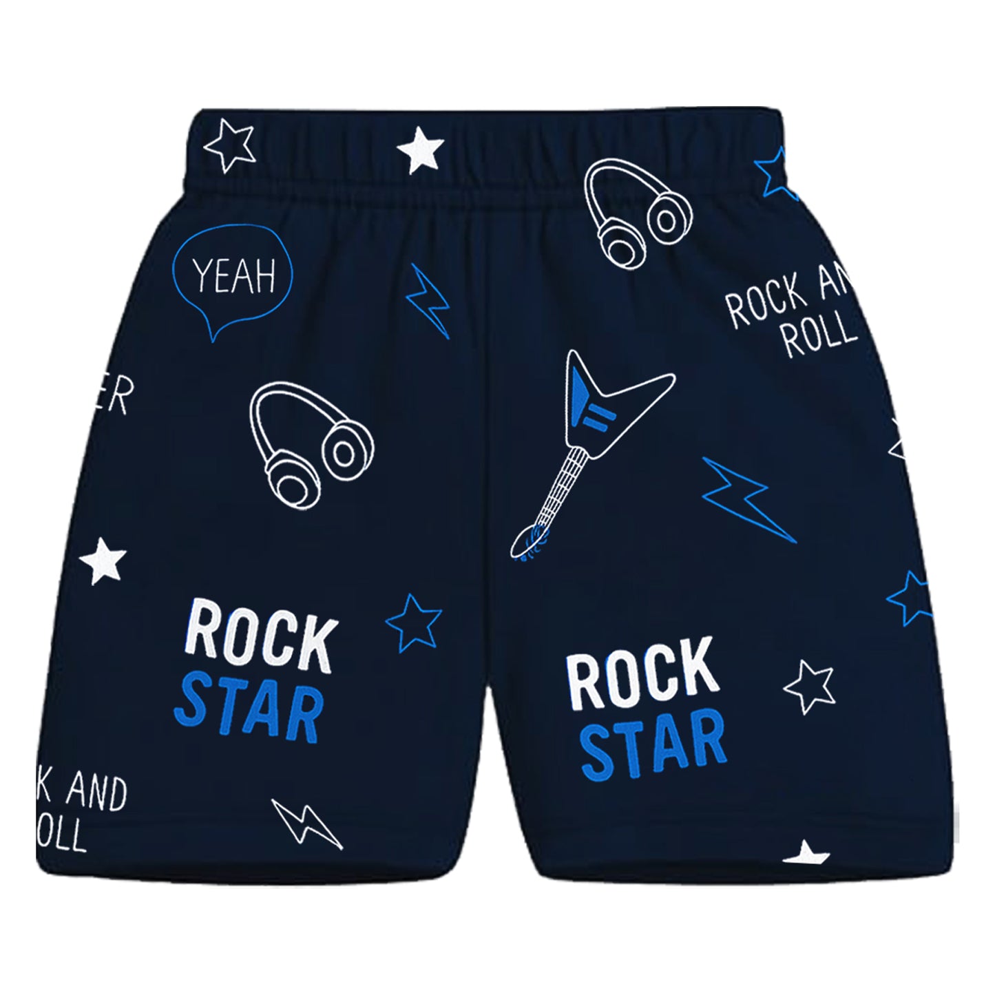 Kuchipoo Boys Cotton Printed Shorts | Elastic Waist | Summer Wear Shorts for Kids - Pack of 5