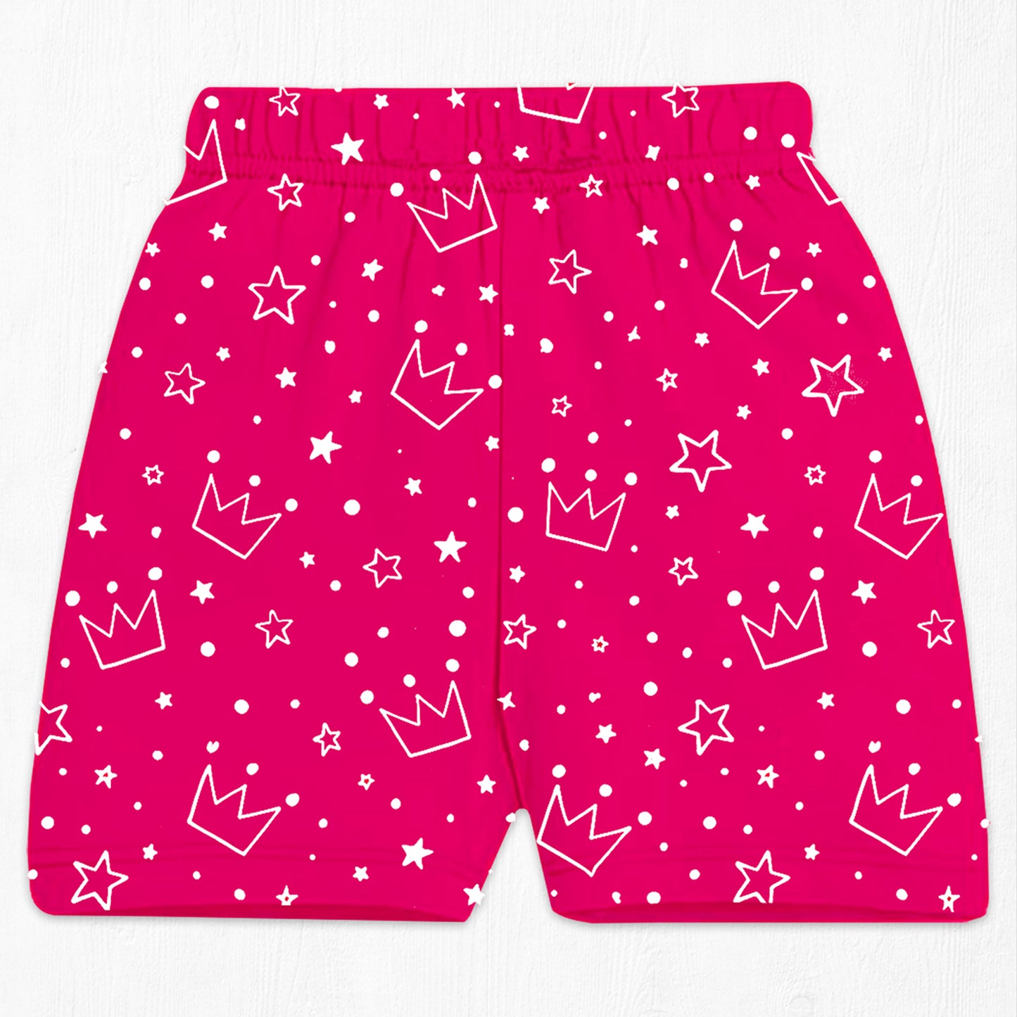 Kuchipoo Girls Cotton Printed Shorts | Elastic Waist | Summer Wear Shorts for Kids - Pack of 5