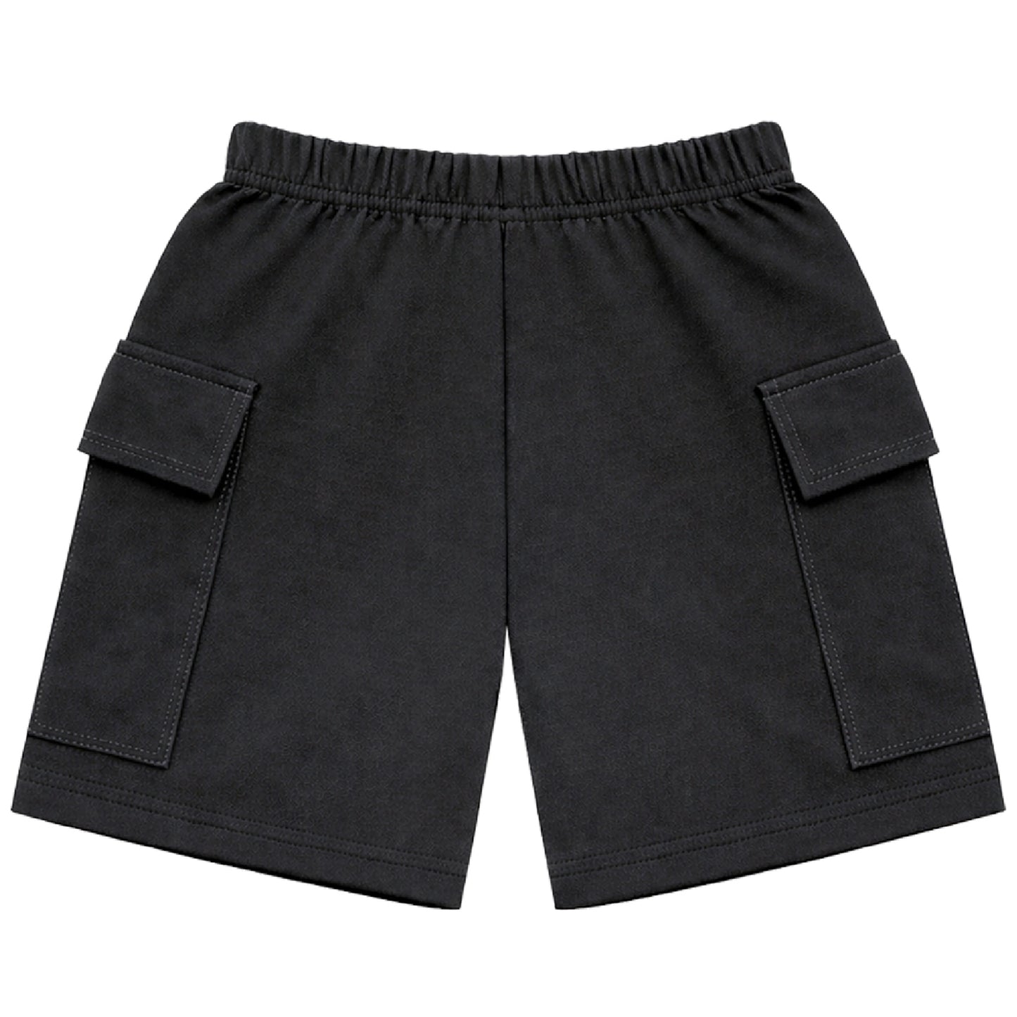 Kuchipoo Girls Cotton Cargo Shorts | Elastic Waistband | Double Pocket Shorts | Summer Casual Wear for Kids | Pack of 3