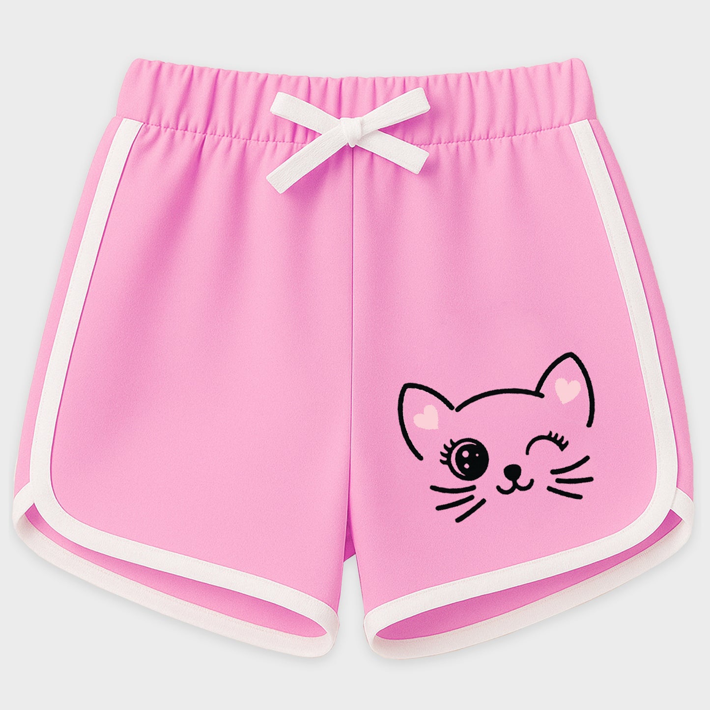 Kuchipoo Girls Cotton Printed Shorts | Soft & Breathable Fabric | Elastic Waist with Drawstring | Casual Summer Wear | Pack of 3