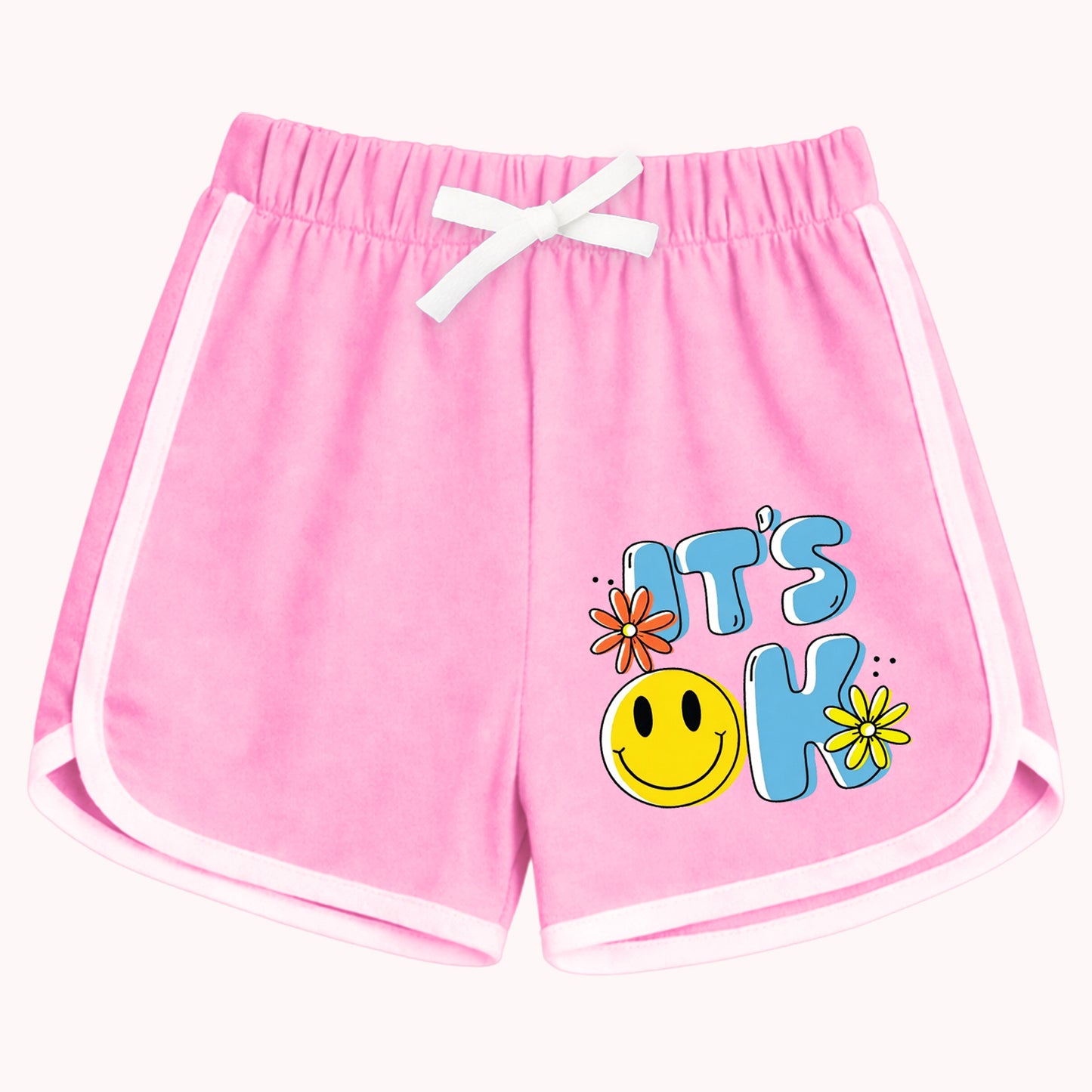 Kuchipoo Girls Cotton Printed Shorts | Soft & Breathable Fabric | Elastic Waist with Drawstring | Casual Summer Wear | Pack of 3