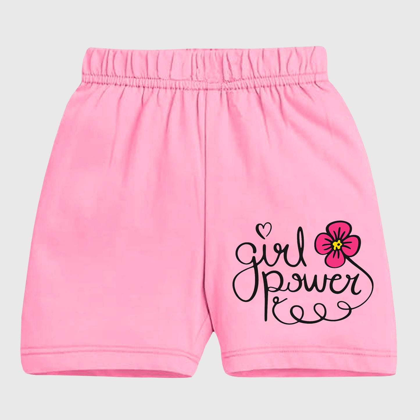 Kuchipoo Girls Cotton Printed Shorts | Soft Elastic Waist Casual, Playwear & Nightwear Shorts | Bright Multicolor Graphic Prints - Pack of 8