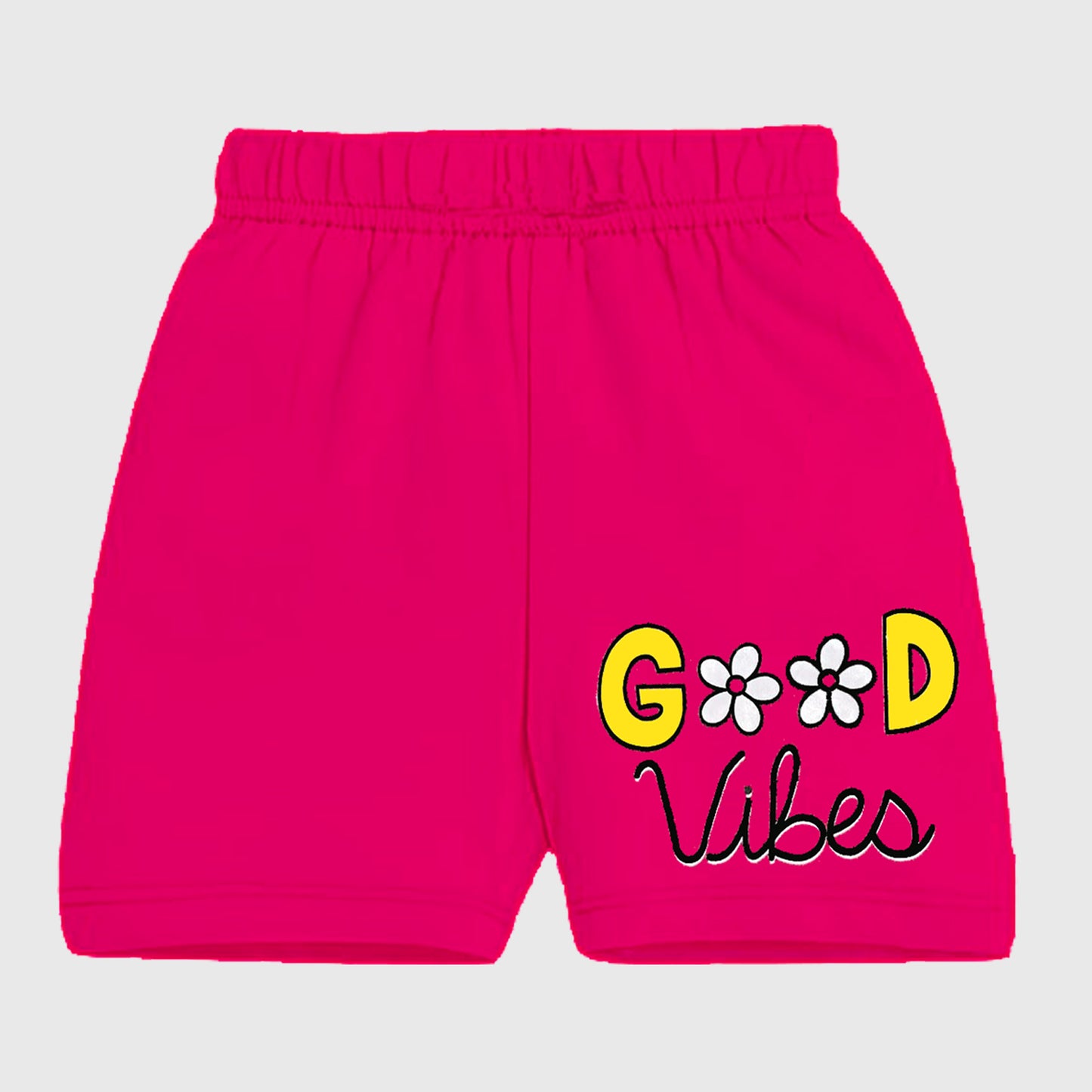 Kuchipoo Girls Cotton Printed Shorts | Soft Elastic Waist Casual, Playwear & Nightwear Shorts | Bright Multicolor Graphic Prints - Pack of 8