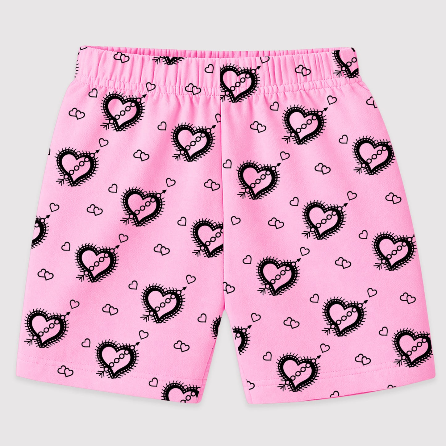 Kuchipoo Girls Cotton Printed Shorts | Elastic Waist | Summer Wear Shorts for Girls | Pack of 5